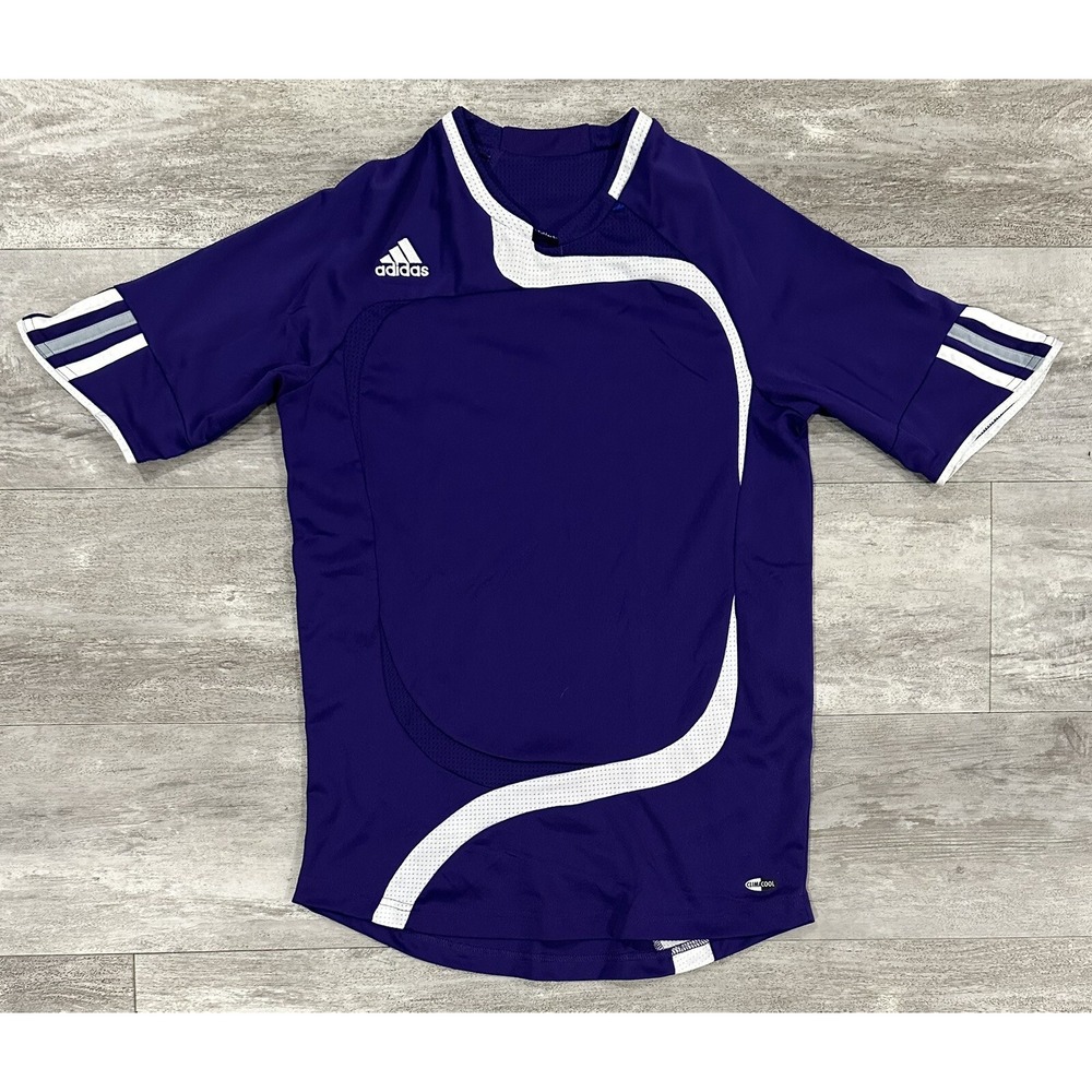 Adidas Mens Clima365 Soccer Purple White Jersey Sz XS Washington Huskies Colors